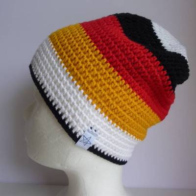 Häkelmütze Deutschland Fanmütze Mütze Fußball Handball Geschenk