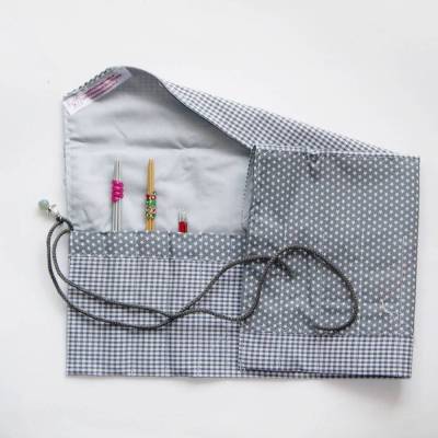 Rollmäppchen, Stricknadeltasche, Stricknadelaufbewahrung Sterne, Stricknadelrolle, Aufbewahrung Stricknadeln Nadelsafe