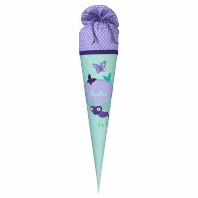 Schultüte Mädchen, Stoffschultüte, Schultüte aus Stoff, Stoffschultüte Mädchen, Schultüte aus Stoff Mint