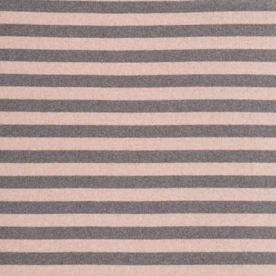 11,70EUR/m Strick Lenn in grau/rosa  2cm Streifen - Reststück 1,20m