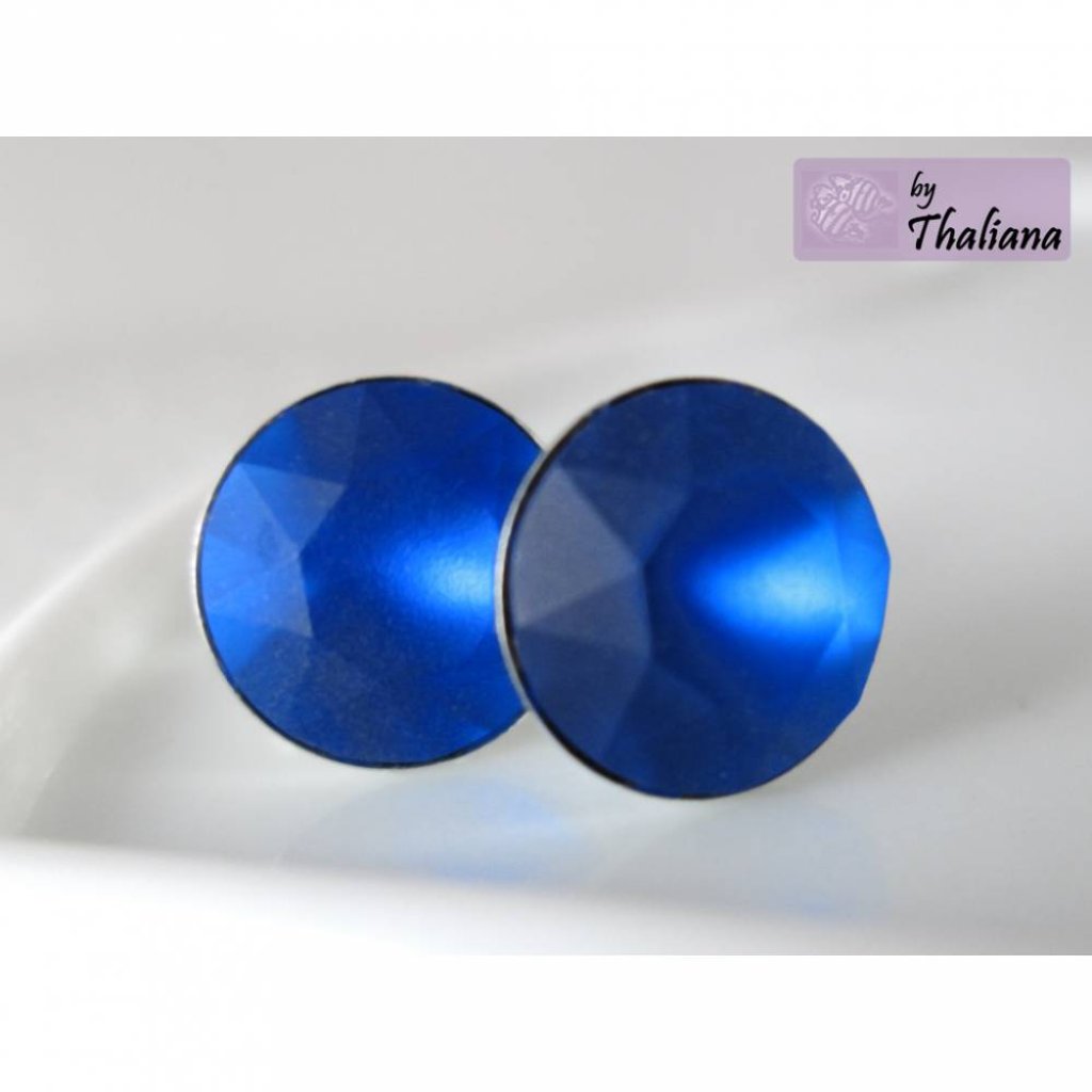 eisig dunkelblaue Ohrstecker BLAU edle Ohrstecker Bild 3