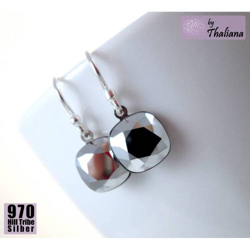 SILVERLINE silberfarbene Ohrringe Echt Silber