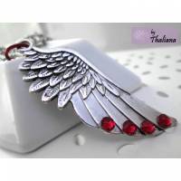 XXL Flügel roter Anhänger Kette Engelsflügel rot