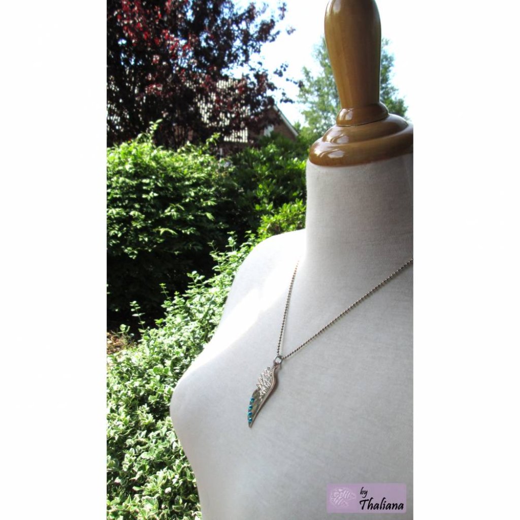 XXL Flügel roter Anhänger Kette Engelsflügel rot Bild 2