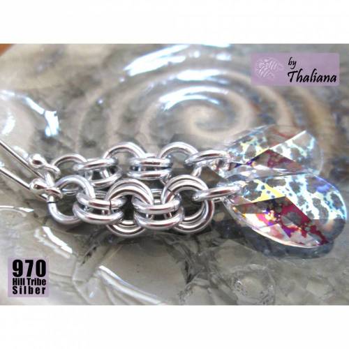 GLITZERLICHTpendel  lange Ohrringe Kristall