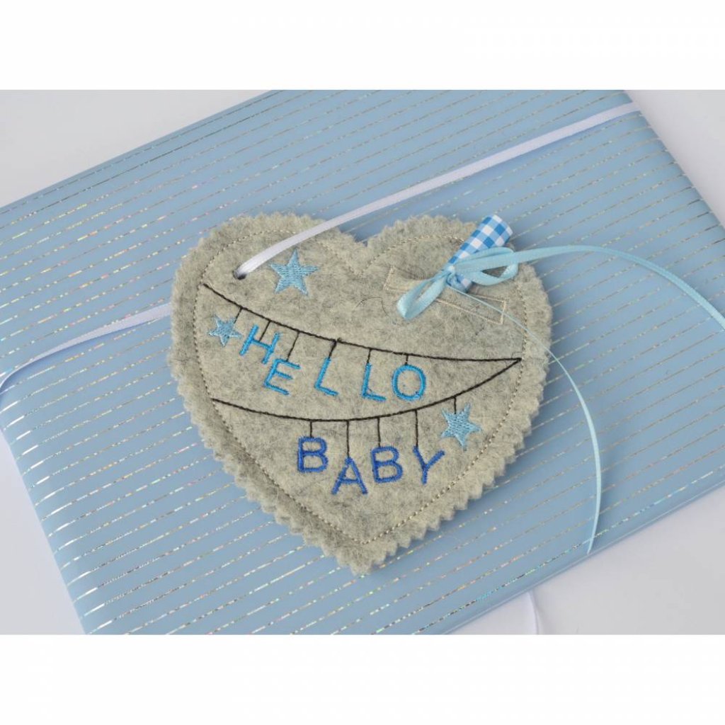 ITH Stickdatei Geschenkanhänger zur Geburt für 10x10cm Rahmen Bild 7