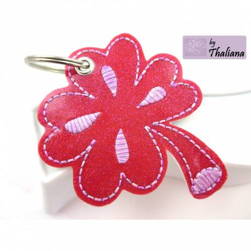 GLÜCKSKLEE Schlüsselanhänger pink Kleeblatt Glück