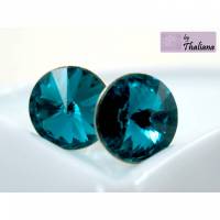 petrolfarbene Ohrstecker Tiefer Ozean hochwertig