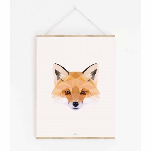 FUCHS POLY ART Print | Poster skandinavisch |  Poster Tiere  | wunderschön gestaltet |  Geschenk Poster |  verschiedene Größen