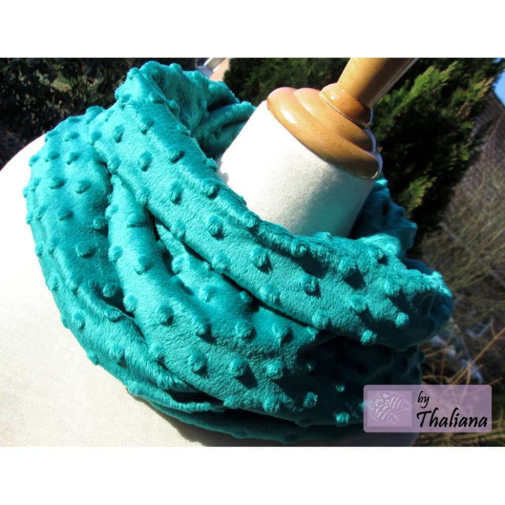 Punkte Loop kuscheliger Loopschal Schal smaragd Bild 2