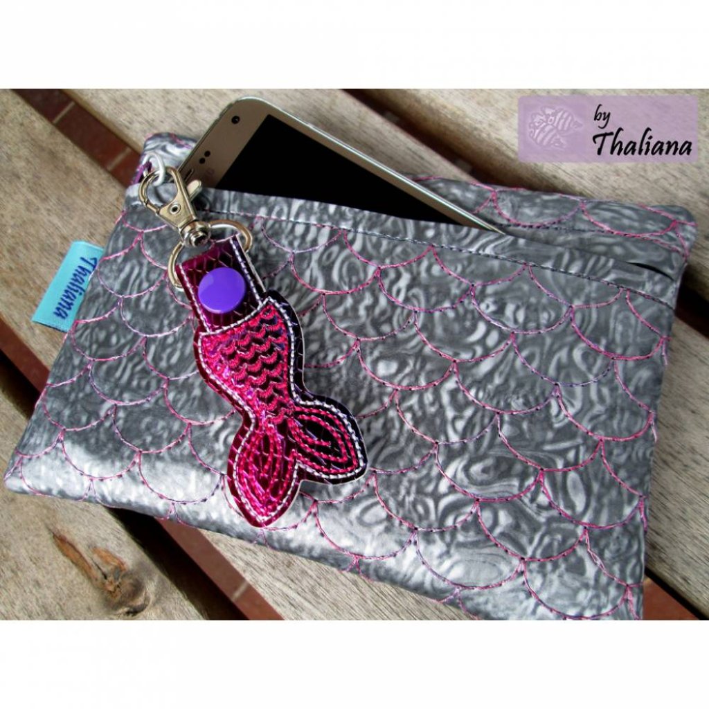 MEERJUNGFRAU Schminktäschchen mit Anhänger silber Bild 1