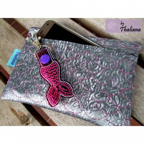 MEERJUNGFRAU Schminktäschchen mit Anhänger silber