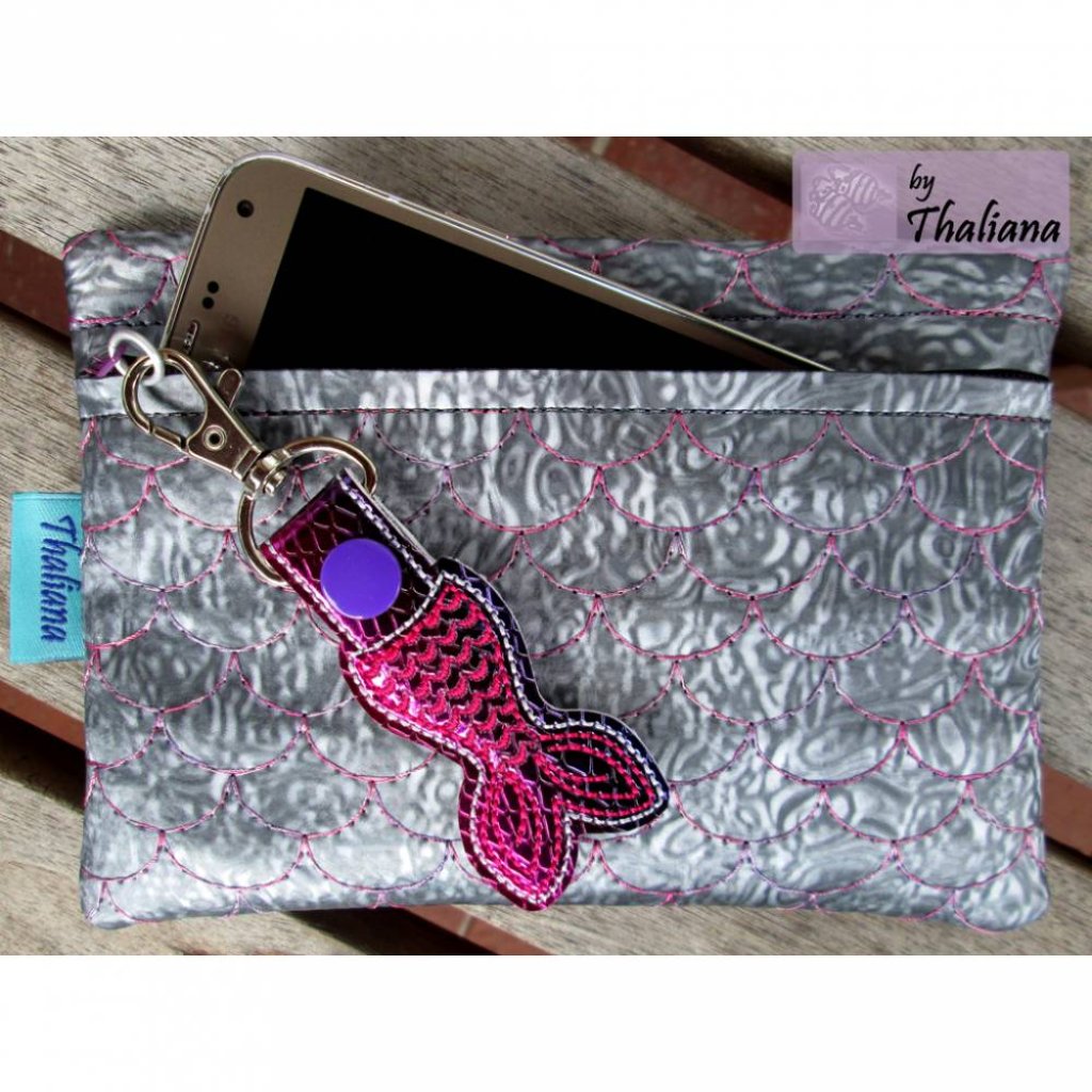 MEERJUNGFRAU Schminktäschchen mit Anhänger silber Bild 2