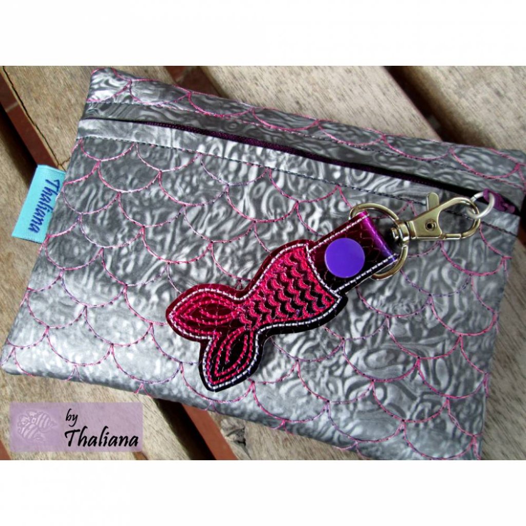 MEERJUNGFRAU Schminktäschchen mit Anhänger silber Bild 3