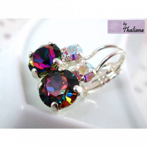 Ohrringe NOVA glitzernde bunte Ohrhänger elegant