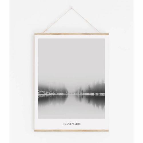 LANDSKAP NO. 28 | Landschaft Poster | Schwarz weiß Poster |  Wandbild Deko | Kunstdruck Geschenk | skandinavisches Design | minimalistisch