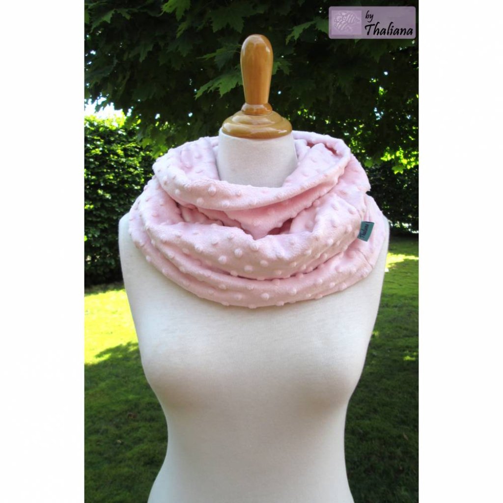 zartrosa Punkte Loop kuscheliger Loopschal Schal Bild 4