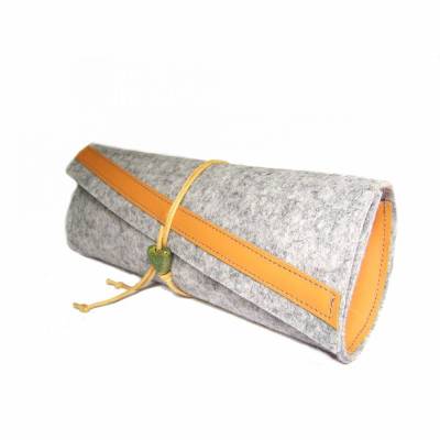 Federmäppchen Stifteetui Etui Wollfilz, Filz, Farbauswahl Leder für Schule Studium Arbeitsplatz Büro etc. / Geschenk für Sie / Schulanfang