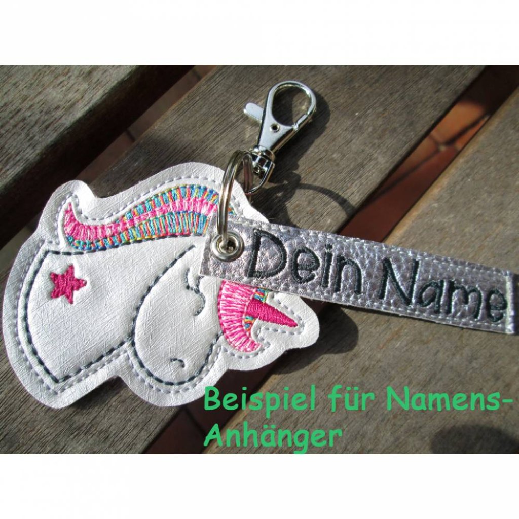 EINHORN schwarz gelb Schlüsselanhänger Einhorn Bild 5