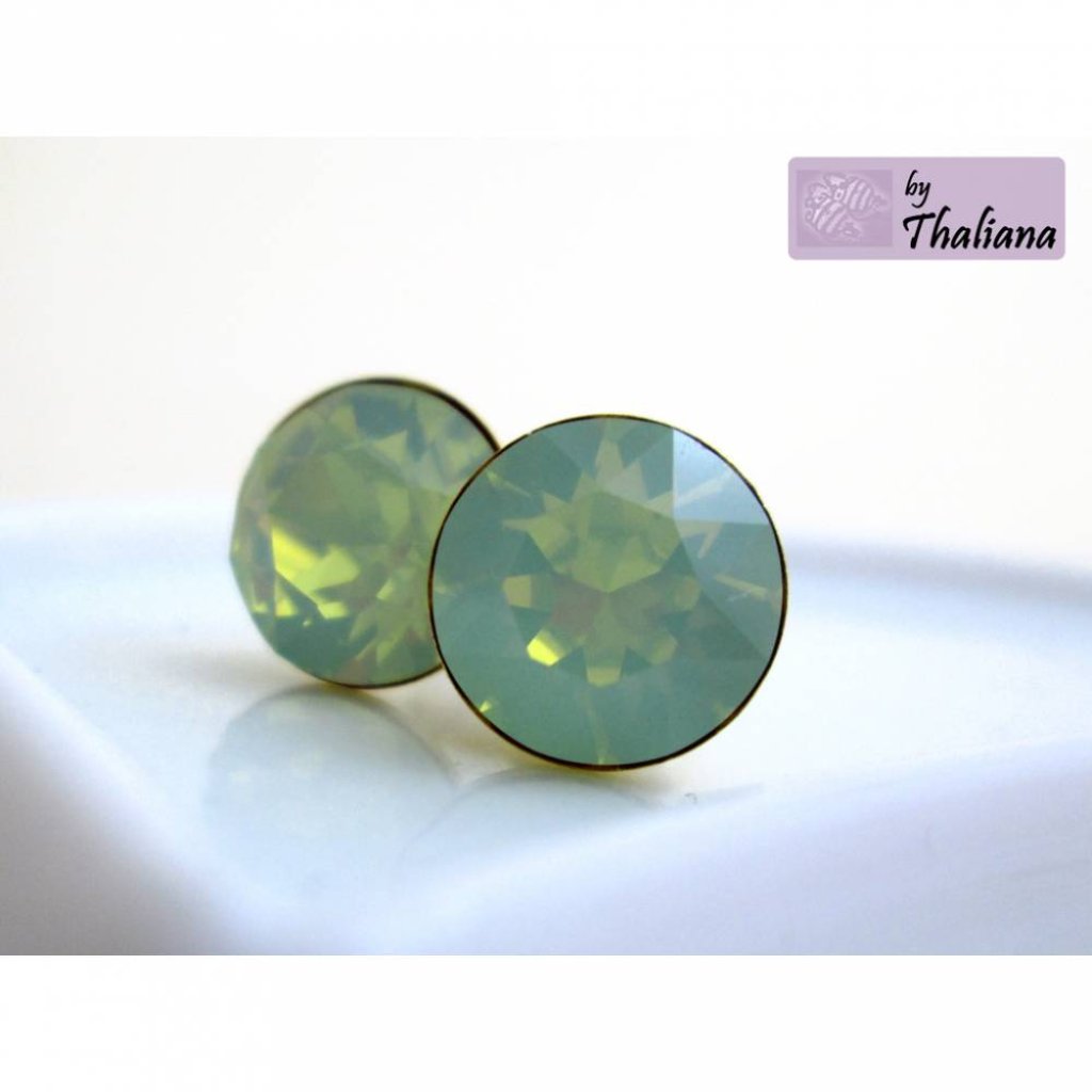 MINZWASSER opal Ohrstecker Funkeln mintgrün Bild 2