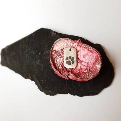 Silber-Anhänger Pfote aus 999 Silber, verschiedene Varianten