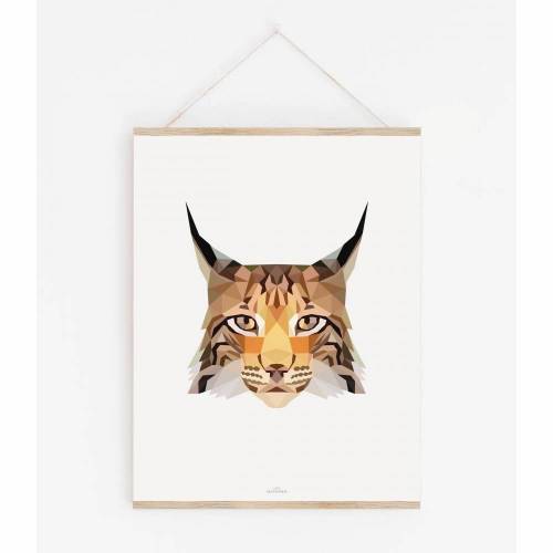 LUCHS POLY ART Print | Poster skandinavisch |  Poster Tiere  | wunderschön gestaltet |  Geschenk Poster |  verschiedene Größen