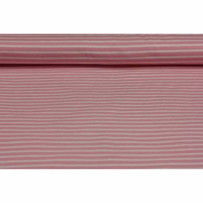 19,50EUR/m Streifenjersey Hilco Campan rosa-weiß