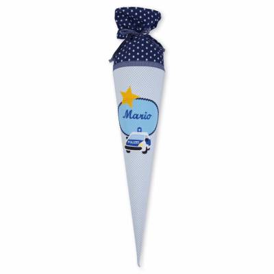 Schultüte Jungen, Stoffschultüte, Schultüte aus Stoff, Stoffschultüte Jungen, Schultüte aus Stoff Polizei