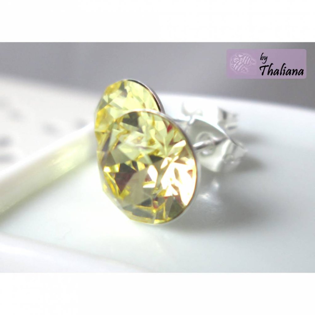 PRIMULA hellgelbe Ohrstecker edel elegant gelb Bild 2