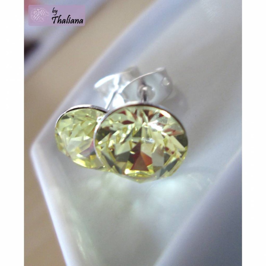 PRIMULA hellgelbe Ohrstecker edel elegant gelb Bild 3