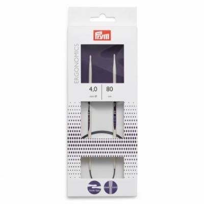 Prym Ergonomics Rundstricknadel 80cm lang Stärke 4,0