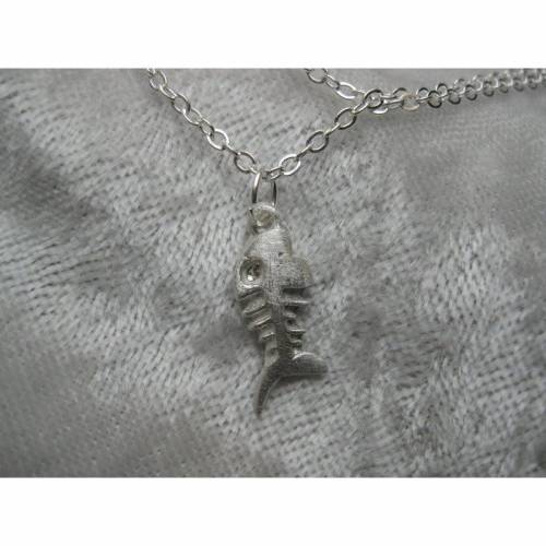 Anhänger Fishbone aus 999 Silber, ohne Kette