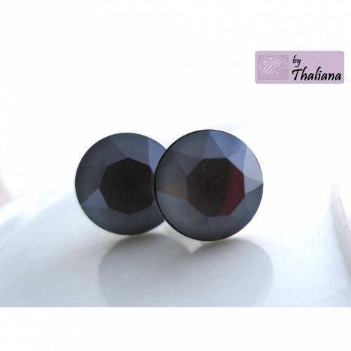 graue Ohrstecker KÜHLES GRAU elegante Stecker