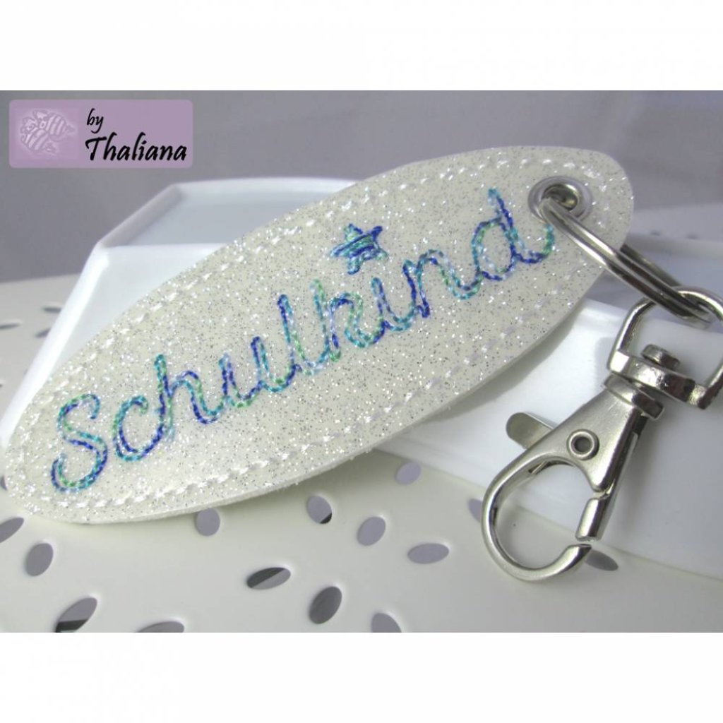 SCHULKIND Anhänger für Schulranzen Schultüte blau grün Bild 3