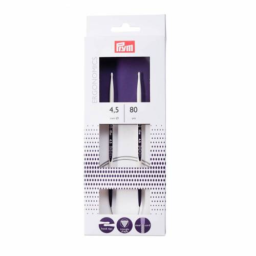 Prym Ergonomics Rundstricknadel 80cm lang Stärke 4,5