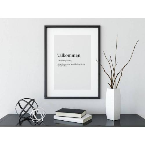 POSTER Geschenkidee Umzug Einweihung Willkommen Välkommen | Kunstdruck | hochwertiger Print | skandinavischer Stil