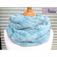 EISprinzessin eisblauer kuscheliger Loop Schal für Damen