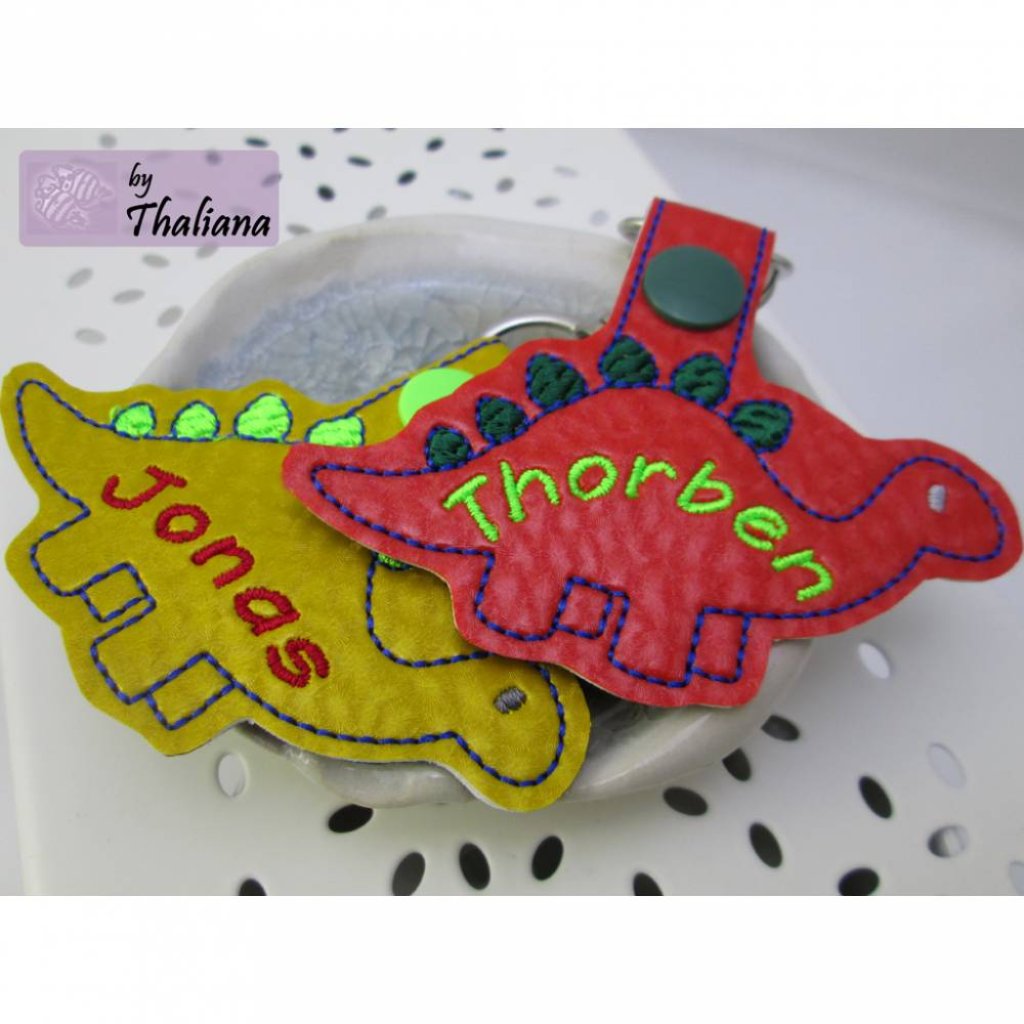 DINO personalisierbar mit Namen Anhänger für Jungs Bild 1