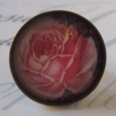 Cabochon Ring mit Motiv Rose "Pascale" verschnörkelt romantisch viktorianisch Vintage-Stil