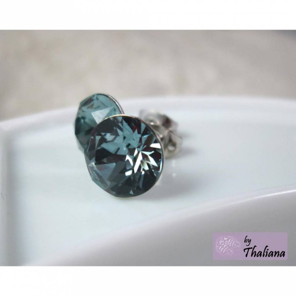 RUHE vor dem STURM dunkle Ohrstecker blaugrün Bild 1