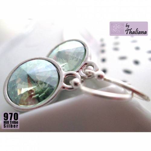 MINZ MONDLICHT Ohrringe schimmernde Ohrhänger mint