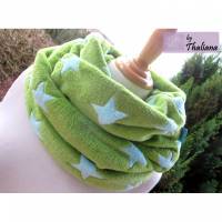 knallSTERNE grüner Loop Schal Sterne Loopschal