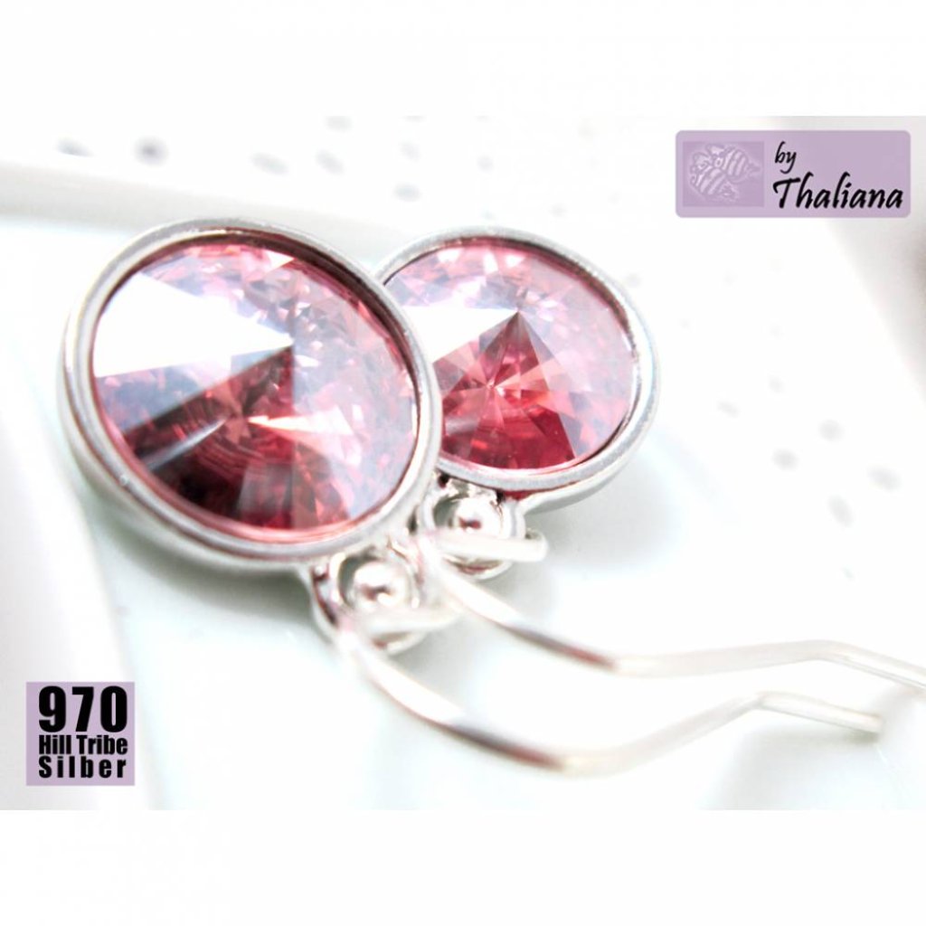 ROSA MONDLICHT Ohrringe schimmernde Ohrhänger rosa Bild 3