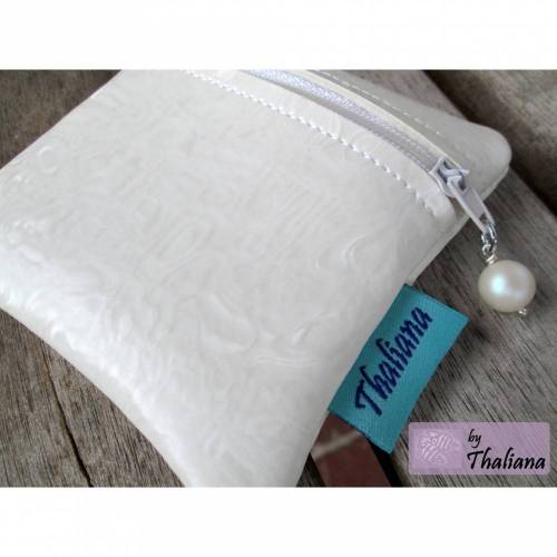 perlMUTT schneeweiß Minitäschen schimmernd weiß