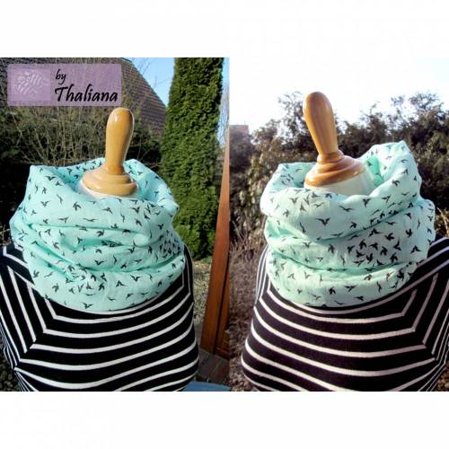 FRÜHLINGsvögel traumhafter leichter Schal Leinen