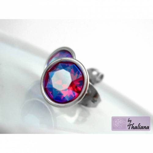 SCHAU HIN! pink glitzernde Ohrstecker hochwertig