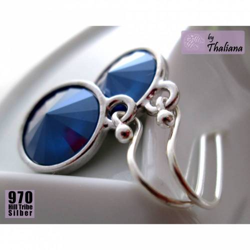 Ohrhänger ROYAL BLUE blaue Ohrringe aus Silber