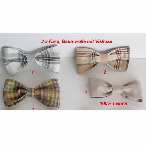 Fliege mit Einstecktuch, Herrenfliege, Fliege mit Karos, gemusterte Fliege, Anzugfliege, Fliege Leinen, elegante Fliege, Anzugfliege, Karo