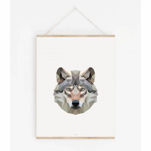 WOLF POLY ART Print | Poster skandinavisch |  Poster Tiere  | wunderschön gestaltet |  Geschenk Poster |  verschiedene Größen