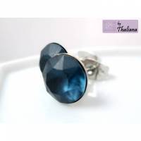 matt dunkelblaue Ohrstecker BLAU edle Ohrstecker